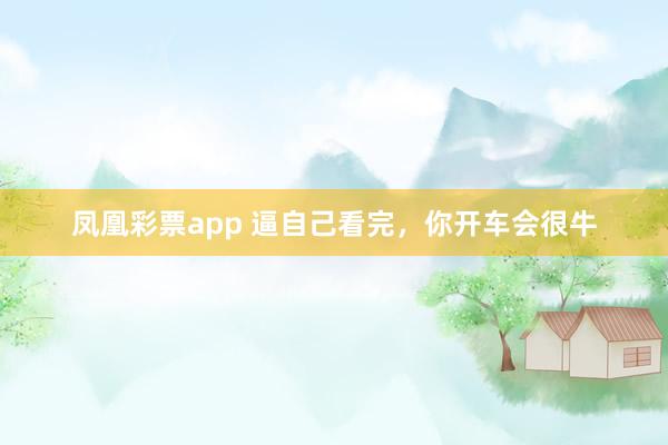 凤凰彩票app 逼自己看完，你开车会很牛