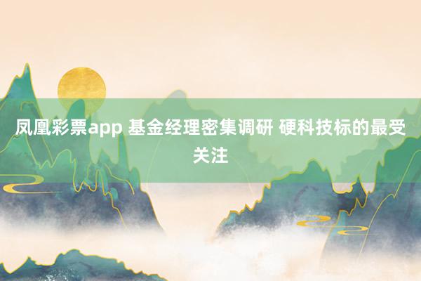 凤凰彩票app 基金经理密集调研 硬科技标的最受关注