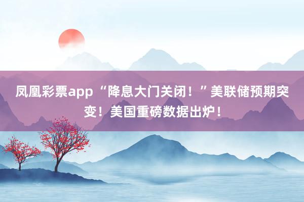 凤凰彩票app “降息大门关闭！”美联储预期突变！美国重磅数据出炉！