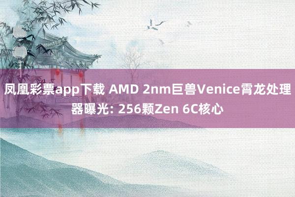 凤凰彩票app下载 AMD 2nm巨兽Venice霄龙处理器曝光: 256颗Zen 6C核心