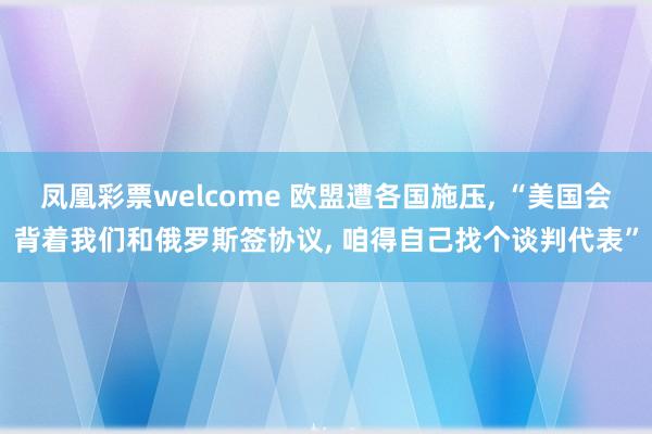 凤凰彩票welcome 欧盟遭各国施压， “美国会背着我们和俄罗斯签协议， 咱得自己找个谈判代表”